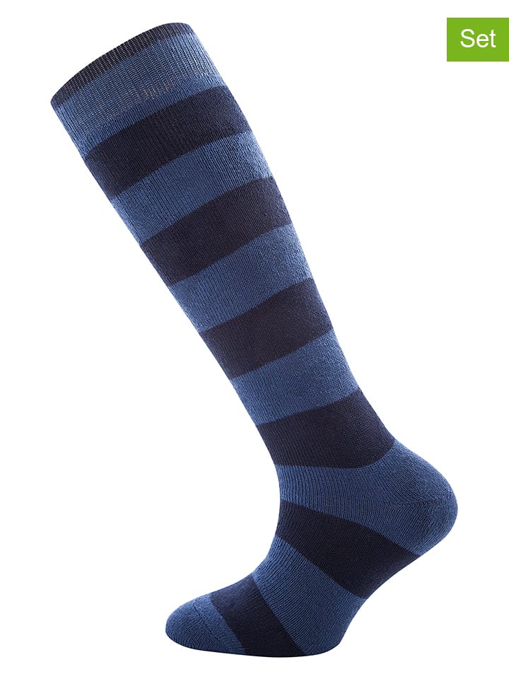 ewers Podkolanówki termiczne (2 pary) w kolorze niebieskim rozmiar: 19-22