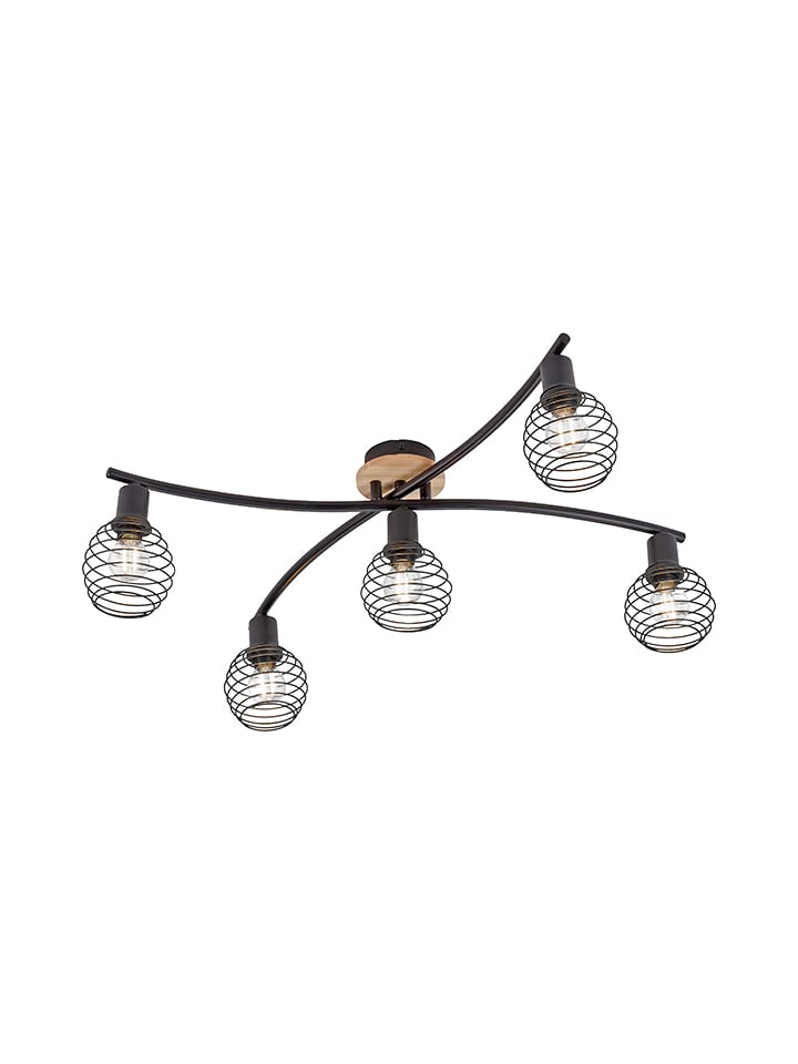 JUST LIGHT. Lampa sufitowa w kolorze czarno-brązowym - 70,1 x 66,5 x 20,1 cm rozmiar: onesize