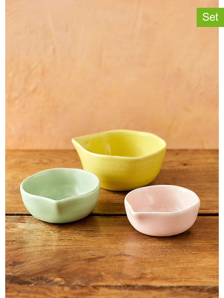 Jamie Oliver Miski (3 szt.) w kolorze żółto-jasnoróżowo-miętowym na przekąski rozmiar: onesize