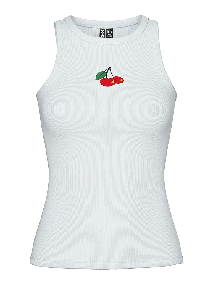 Pieces Top "May" w kolorze białym rozmiar: XS