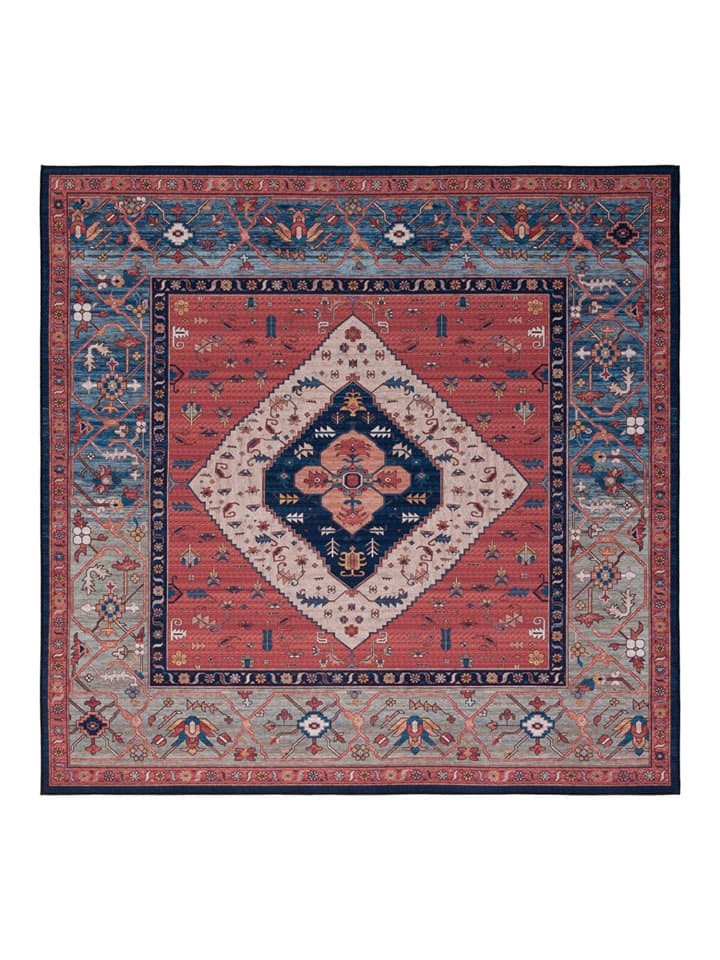 Safavieh Dywan "Tucson" w kolorze czerwono-niebiesko-beżowym rozmiar: 122x122 cm