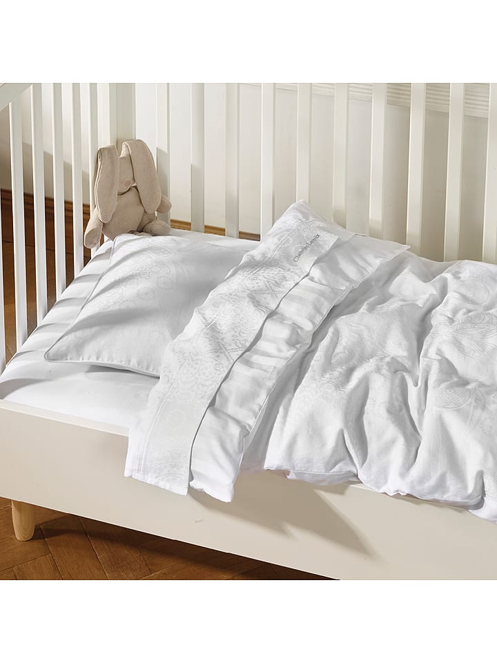 CXL by Christian Lacroix Satynowe prześcieradło w kolorze białym rozmiar: 80x110 cm