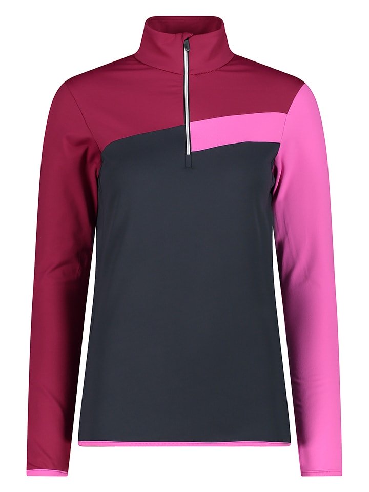 cmp Bluza polarowa w kolorze antracytowo-różowo-bordowym rozmiar: 36