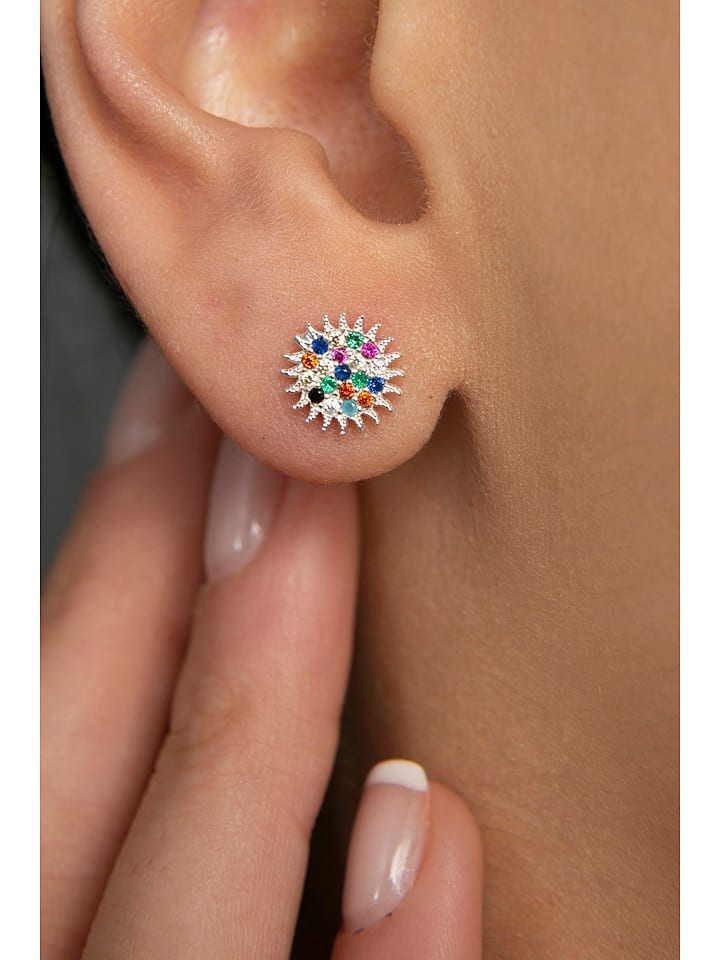 Lodie Silver Srebrne kolczyki-wkrętki z cyrkoniami rozmiar: onesize