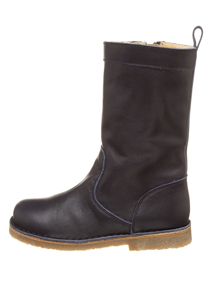 kmins Skórzane kozaki w kolorze granatowym rozmiar: 28