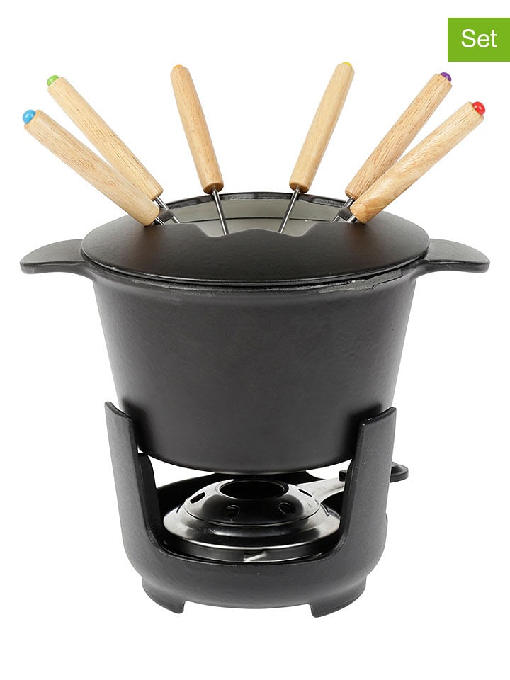 Sitram 10-częściowy zestaw w kolorze czarnym do fondue rozmiar: onesize