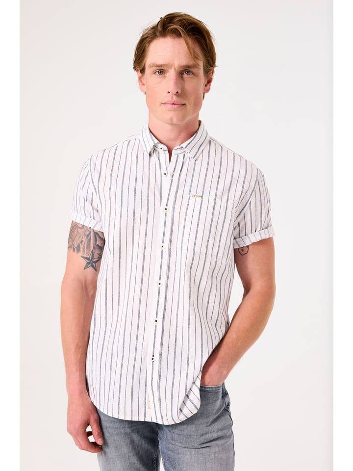 Garcia Koszula w kolorze biało-antracytowym rozmiar: XXL