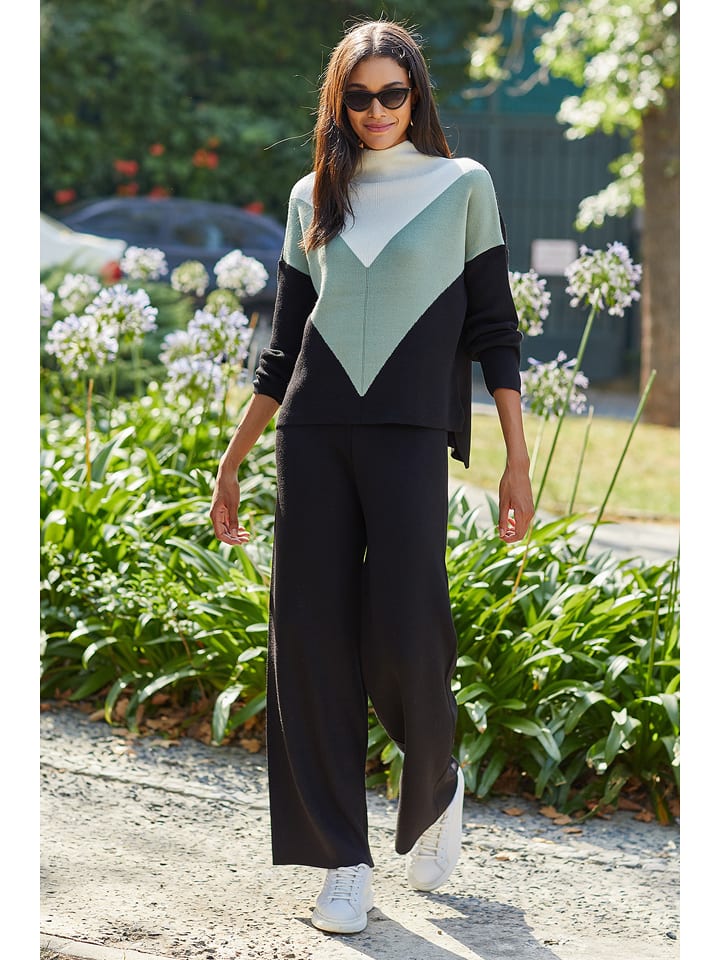 Milan Kiss 2-częściowy zestaw w kolorze czarno-zielono-białym rozmiar: L