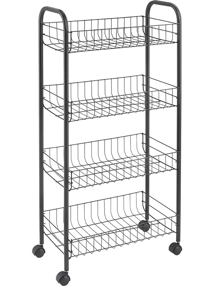 metaltex Wózek wielofunkcyjny "Ascona" w kolorze czarnym - 41 x 86 x 26 cm rozmiar: onesize