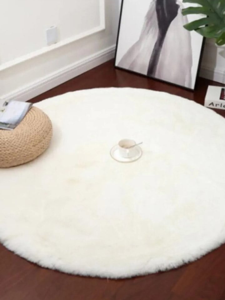 Mioli Dywan w kolorze białym rozmiar: 120x120 cm