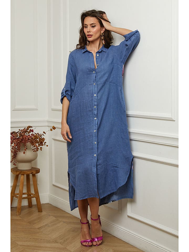 Plume Sukienka "Calora" w kolorze niebieskim rozmiar: L