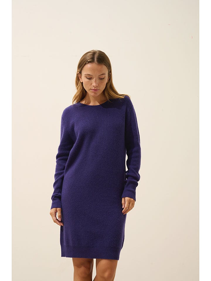 Just Cashmere Kaszmirowa sukienka "Aureline" w kolorze fioletowym rozmiar: M