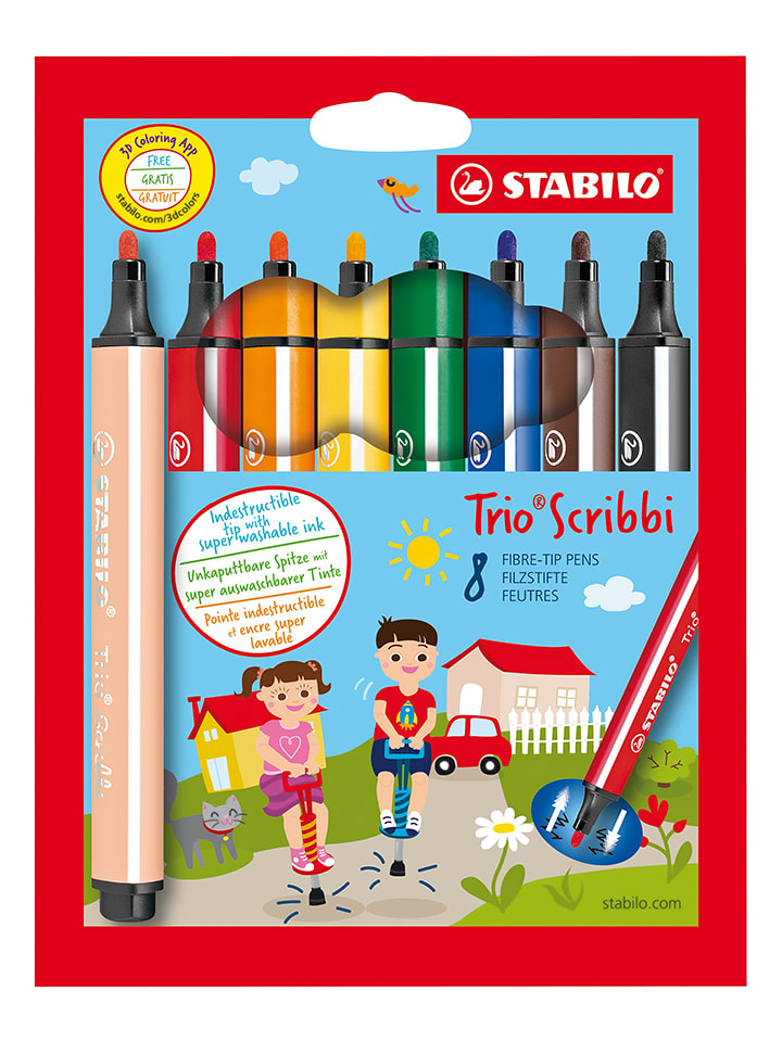 STABILO Mazaki (8 szt.) "STABILO Trio Scribbi" rozmiar: onesize