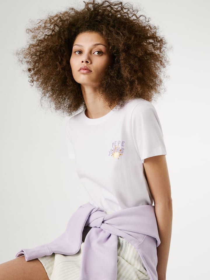 Pepe Jeans Koszulka "Amanda" w kolorze białym rozmiar: XS