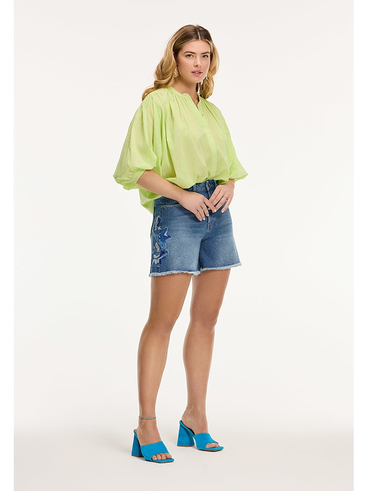 SHIWI Bluzka "Evelyn" w kolorze jasnozielonym rozmiar: L/XL