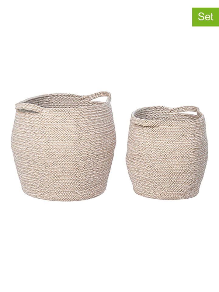 House Nordic Kosze (2 szt.) "Lamas" w kolorze beżowym rozmiar: onesize