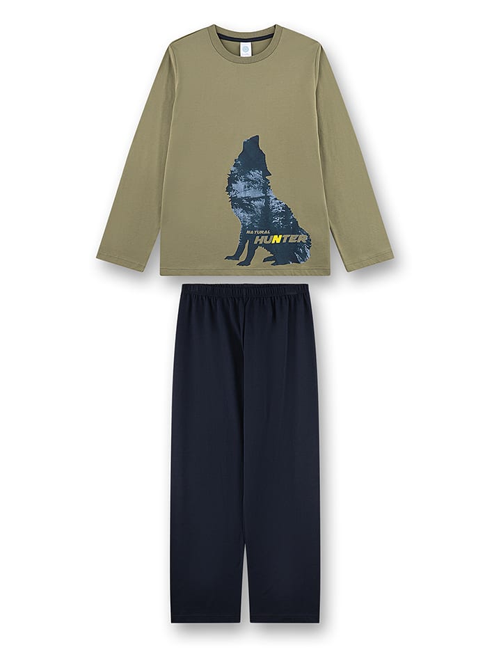 Sanetta Piżama w kolorze oliwkowo-granatowym rozmiar: 164