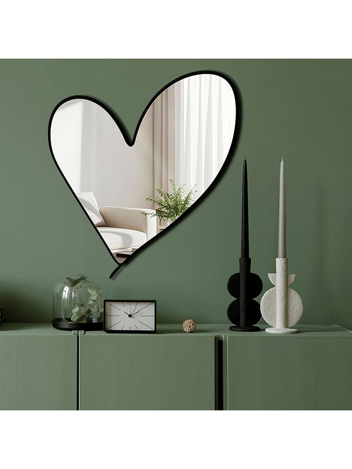 ABERTO DESIGN Lustro w kolorze czarnym - 43 x 48 cm rozmiar: onesize