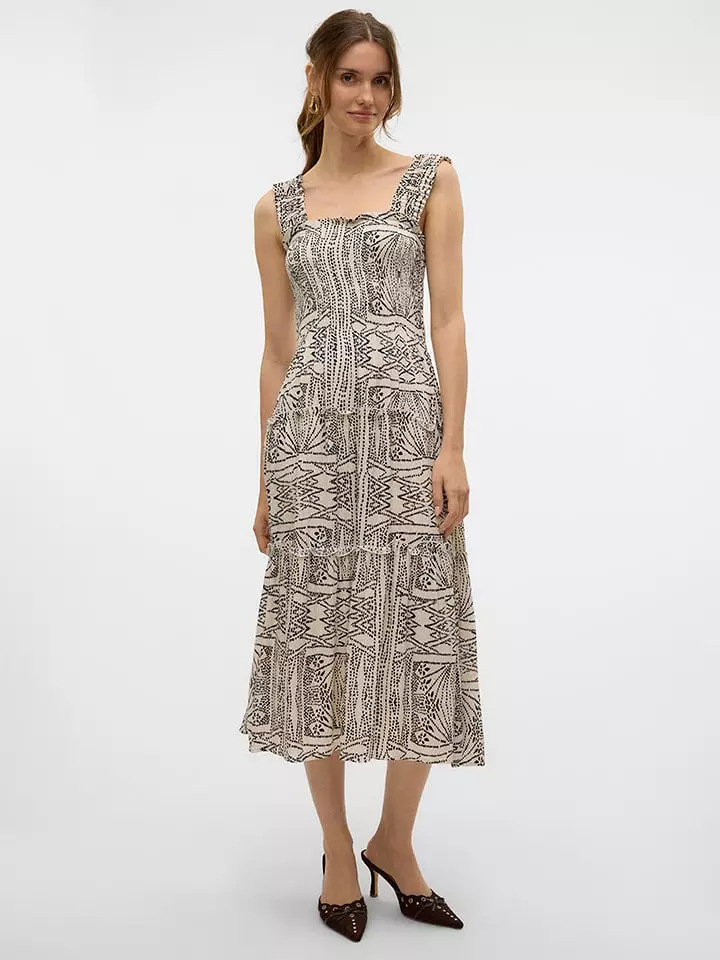 Vero Moda Sukienka w kolorze beżowym rozmiar: L