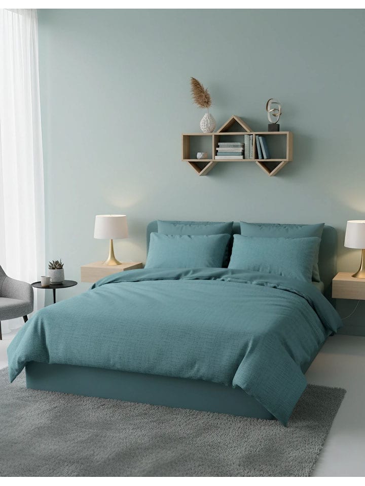 Mijolnir Komplet pościeli renforcé w kolorze turkusowym rozmiar: 135x200 cm