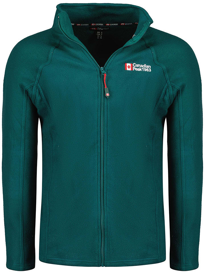 Canadian Peak Kurtka polarowa "Tugeak" w kolorze ciemnozielonym rozmiar: L