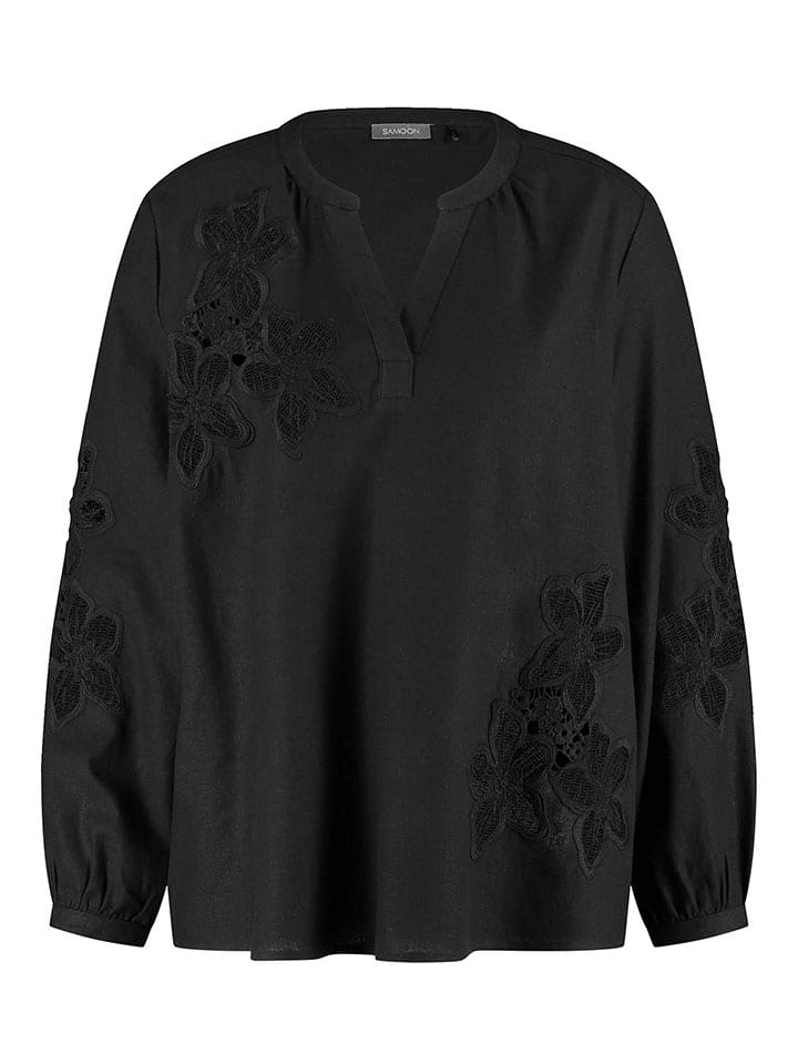 SAMOON Bluzka w kolorze czarnym rozmiar: 48