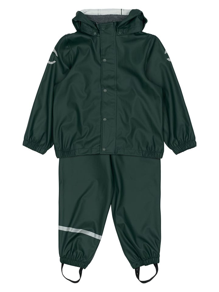 mikk-line 2-częściowy zestaw przeciwdeszczowy w kolorze zielonym rozmiar: 152