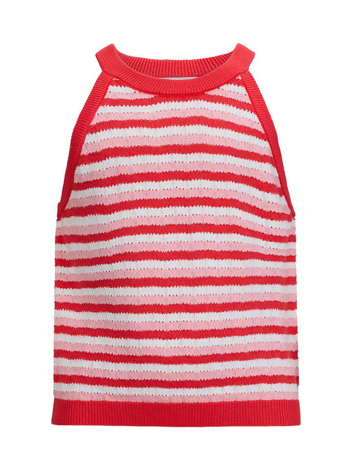 Retour Top w kolorze biało-jasnoróżowo-czerwonym rozmiar: 116