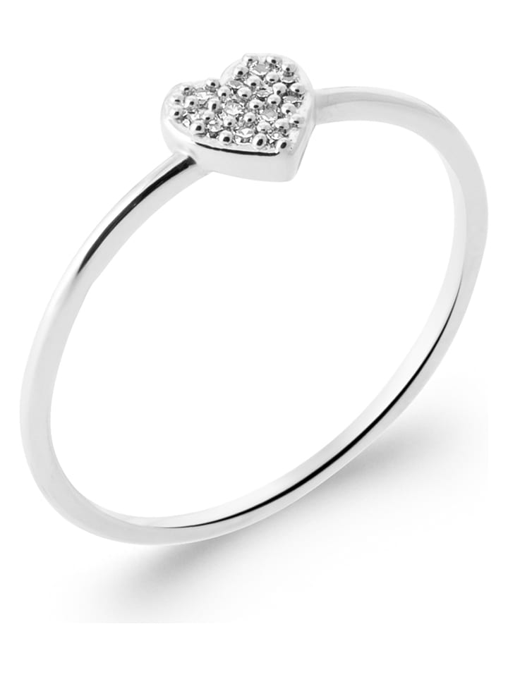 L'Atélier Précieux Srebrny pierścionek z cyrkoniami rozmiar: 54