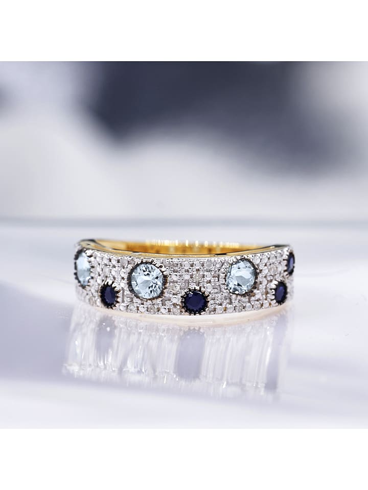 CARATELLI Złoty pierścionek "Majunga" z diamentami rozmiar: 52