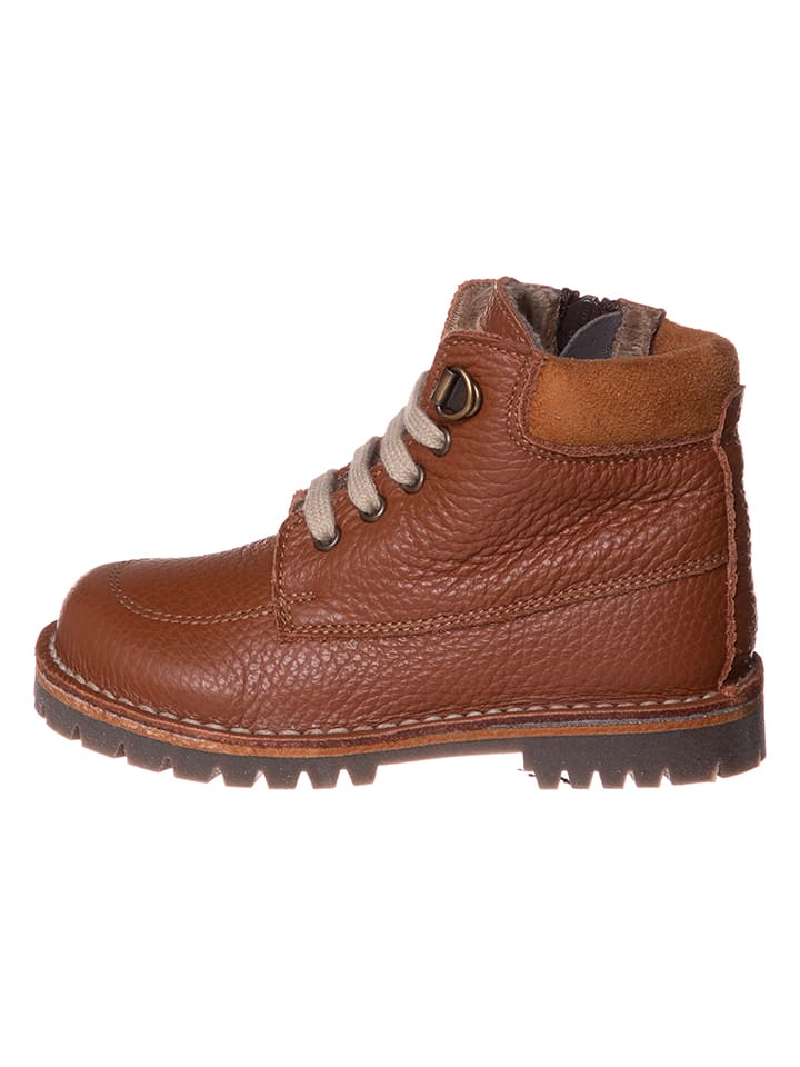 lamino Skórzane botki w kolorze jasnobrązowym rozmiar: 22