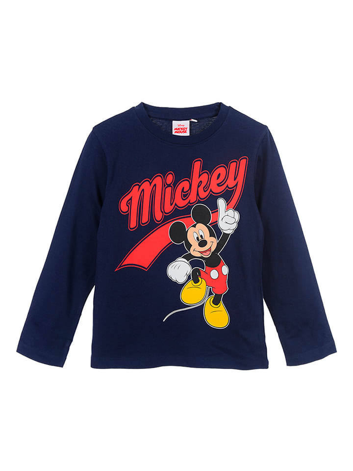 Disney Mickey Mouse Koszulka "Myszka Miki" w kolorze czerwono-granatowym rozmiar: 116