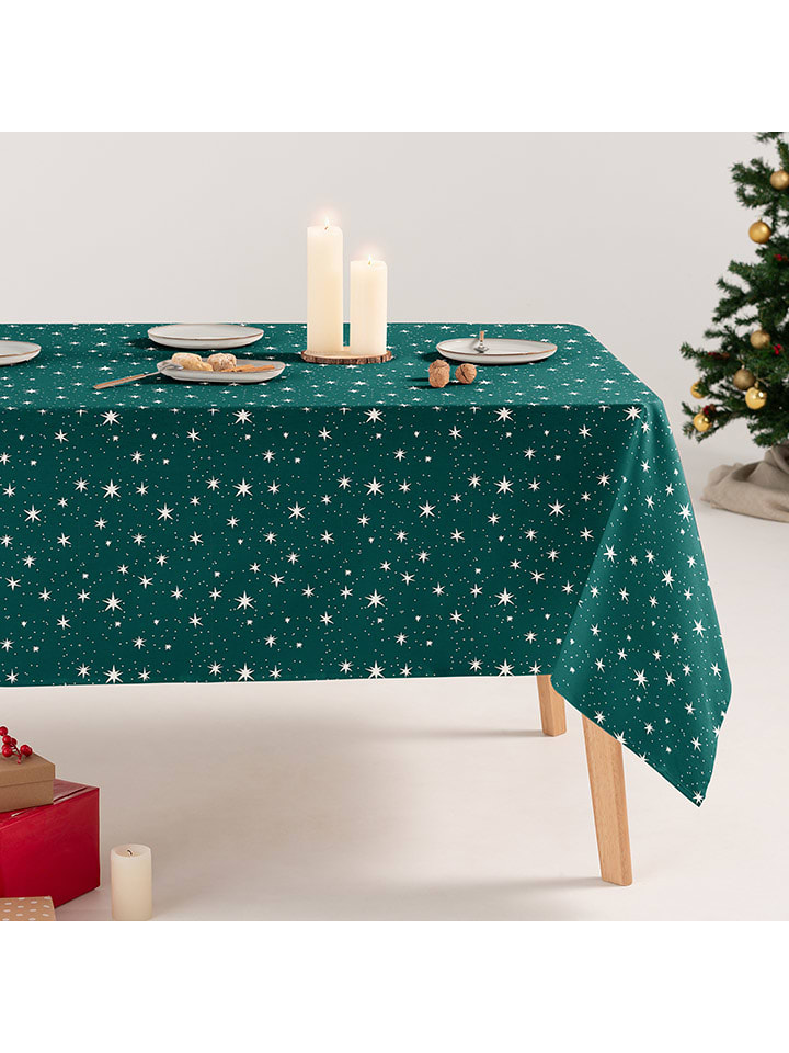 GAMUSI Obrus "Nighty" w kolorze zielono-białym rozmiar: 160x300 cm