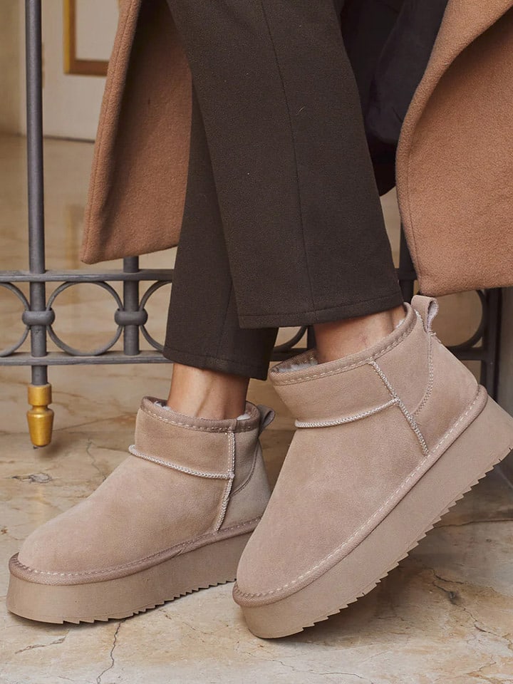 Bellucci Skórzane botki w kolorze khaki rozmiar: 36