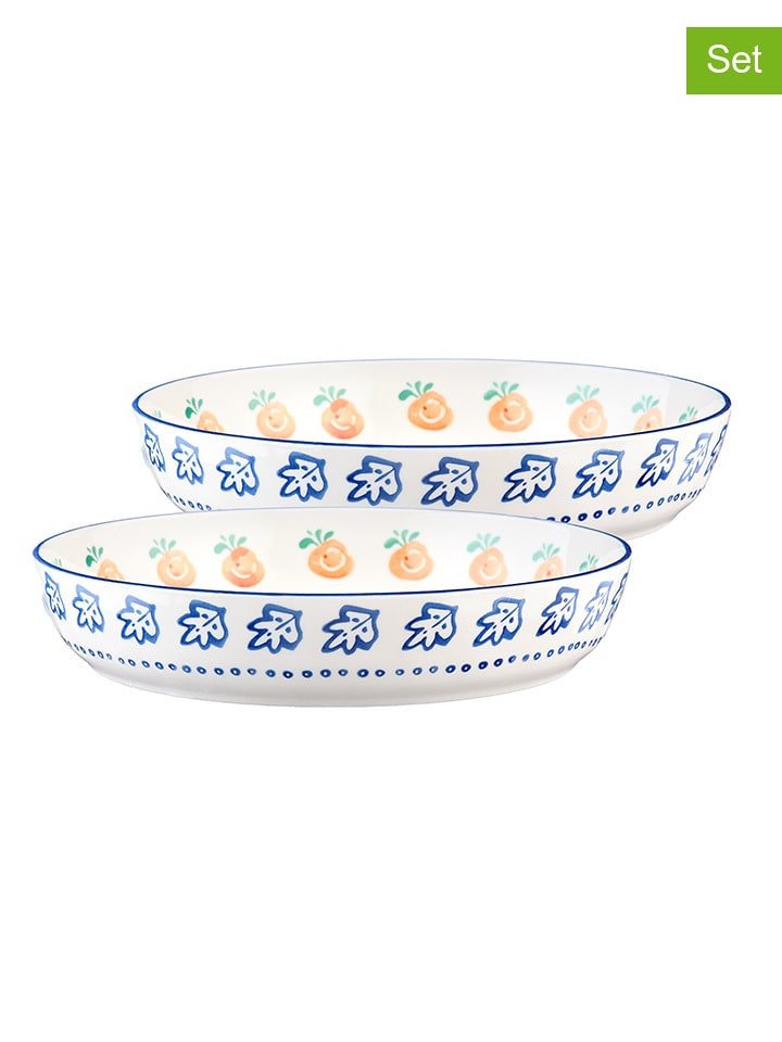 Björn Miski (2 szt.) w kolorze biało-niebiesko-pomarańczowym na owoce - Ø 25,5 cm rozmiar: onesize