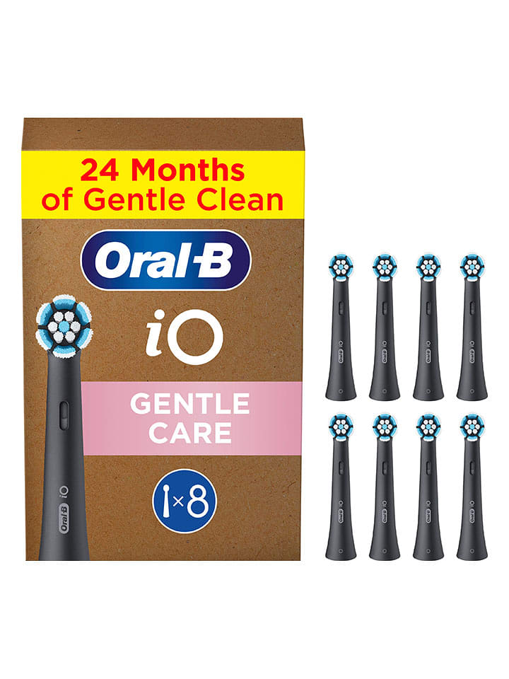 Oral-B Wymienne końcówki (8 szt.) "iO Sanfte Reinigung" w kolorze czarnym rozmiar: onesize