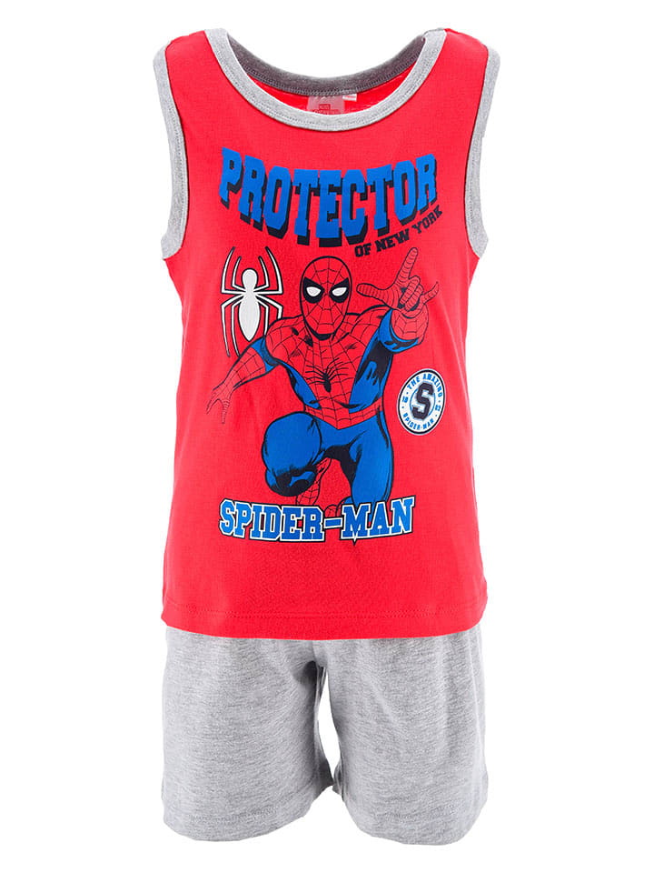 Spiderman Piżama "Spider-Man" w kolorze czerwono-szarym rozmiar: 98