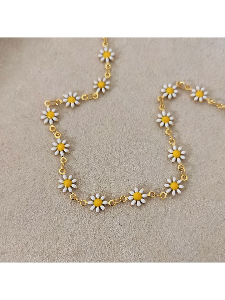 Nakkash Pozłacany naszyjnik z elementami ozdobnymi - dł. 40 cm rozmiar: onesize