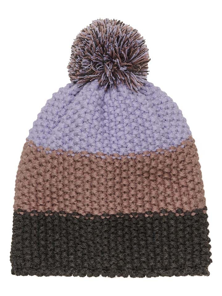 Color Kids Czapka w kolorze fioletowo-jasnobrązowo-brązowym rozmiar: 54 cm