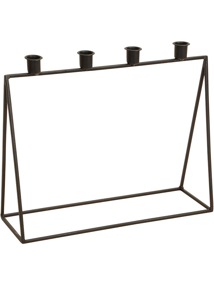 POSIWIO Świecznik w kolorze czarnym - 38 x 31 x 11 cm rozmiar: onesize