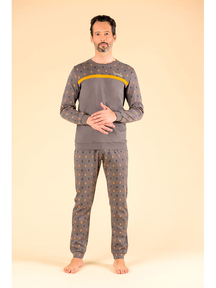 maryplaid Piżama w kolorze szarym rozmiar: L