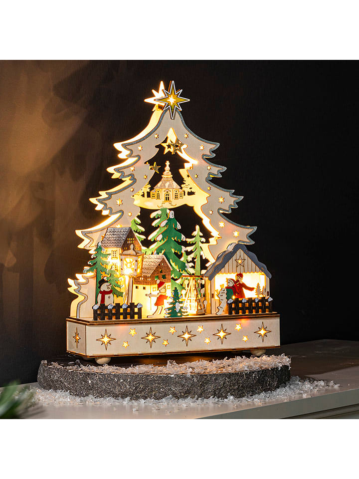 Profiline Dekoracyjna lampa LED "Christmas Village" ze wzorem - 25 x 32 cm rozmiar: onesize