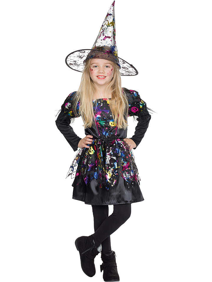 Rubie`s Sukienka kostiumowa w kolorze czarnym ze wzorem rozmiar: 140