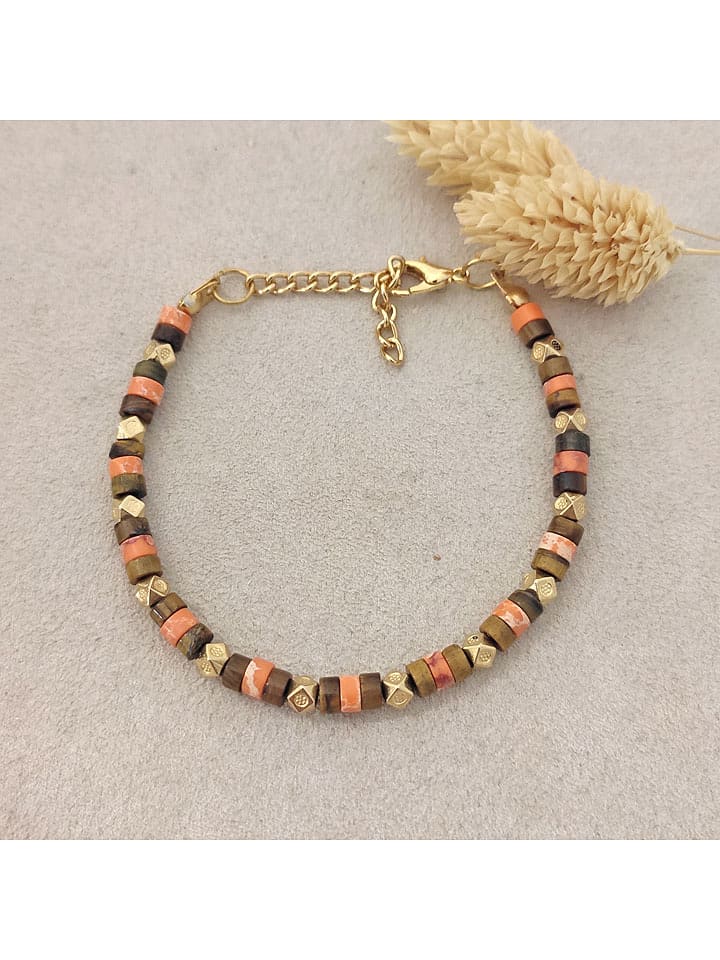 Nakkash Pozłacana bransoletka z tygrysim okiem rozmiar: onesize