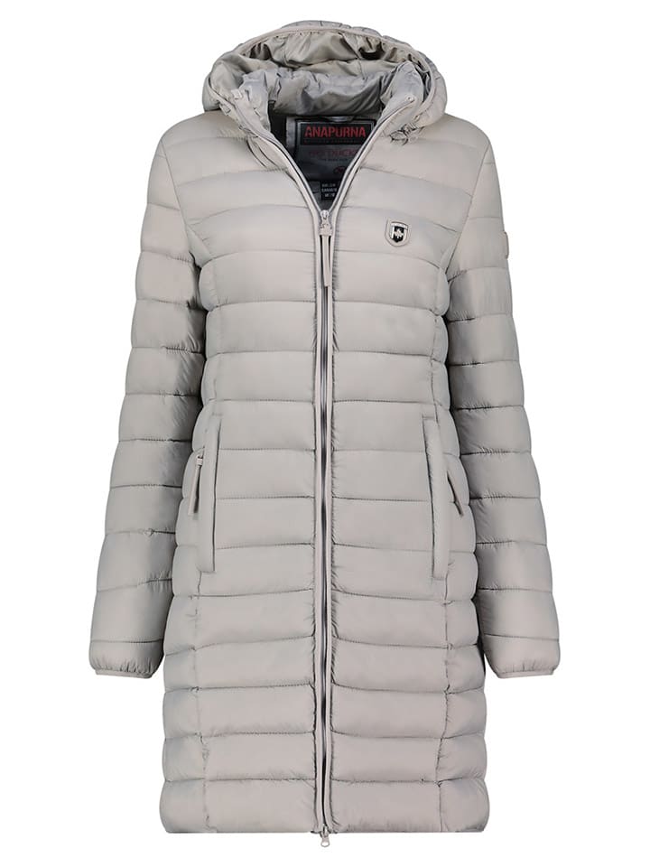 ANAPURNA Płaszcz pikowany "Akitalana" w kolorze jasnoszarym rozmiar: M