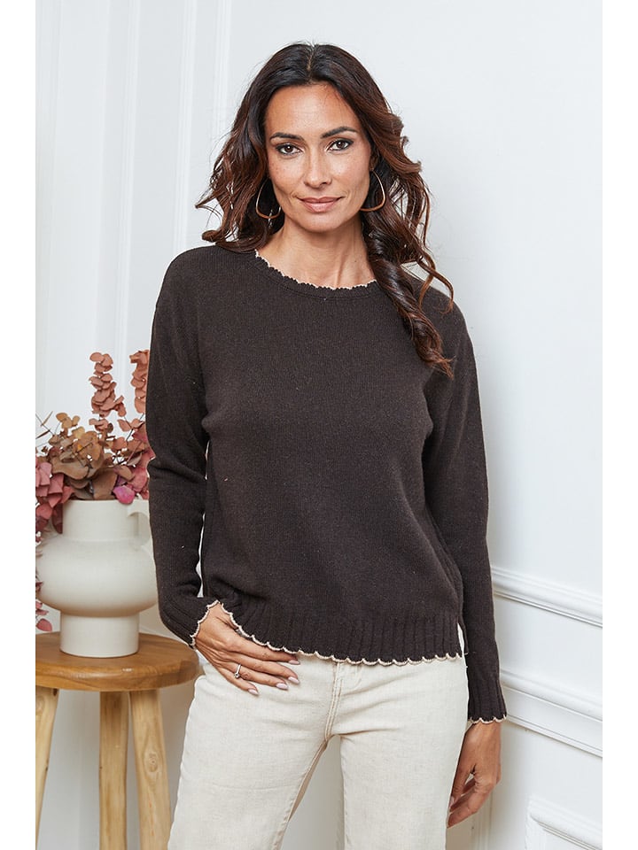 So Cachemire Sweter "Kedis" w kolorze brązowym rozmiar: L