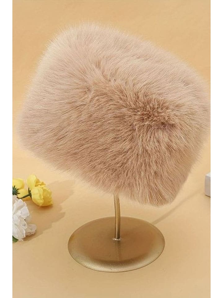 Lucky Bees Czapka w kolorze beżowym rozmiar: onesize