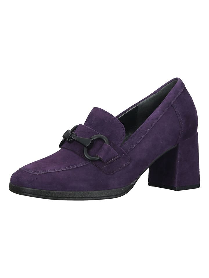 Gabor Skórzane czółenka w kolorze fioletowym rozmiar: 38,5