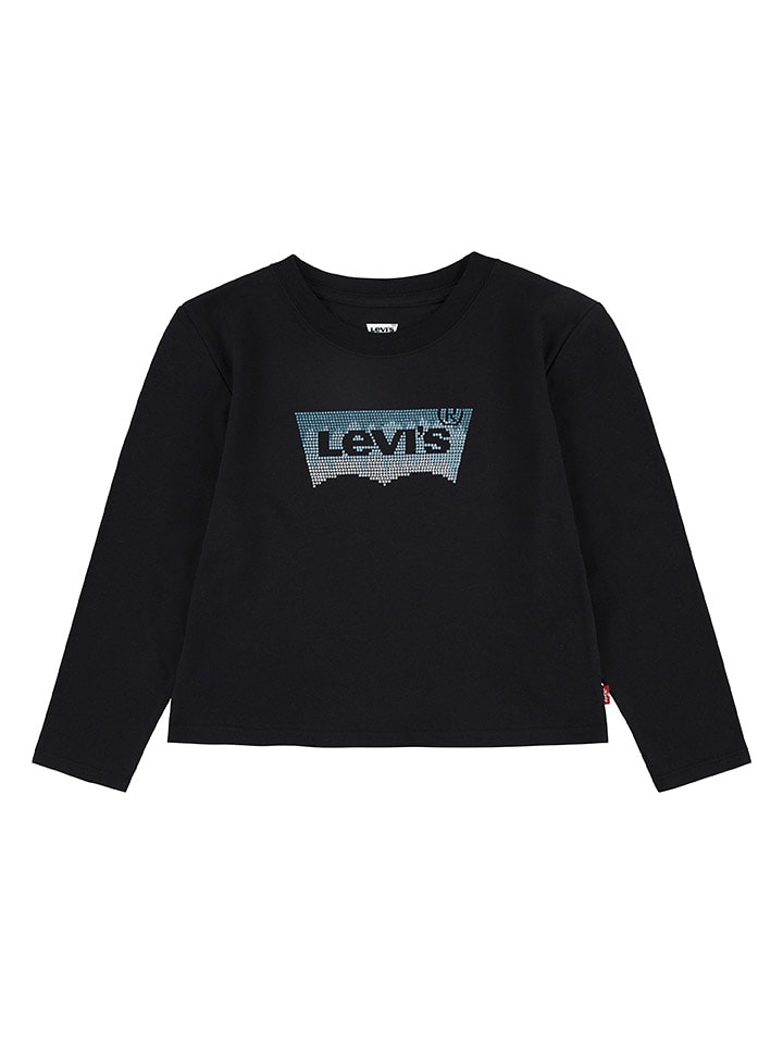 Levi's Kids Koszulka "Meet and greet glitter bat" w kolorze czarnym rozmiar: 128