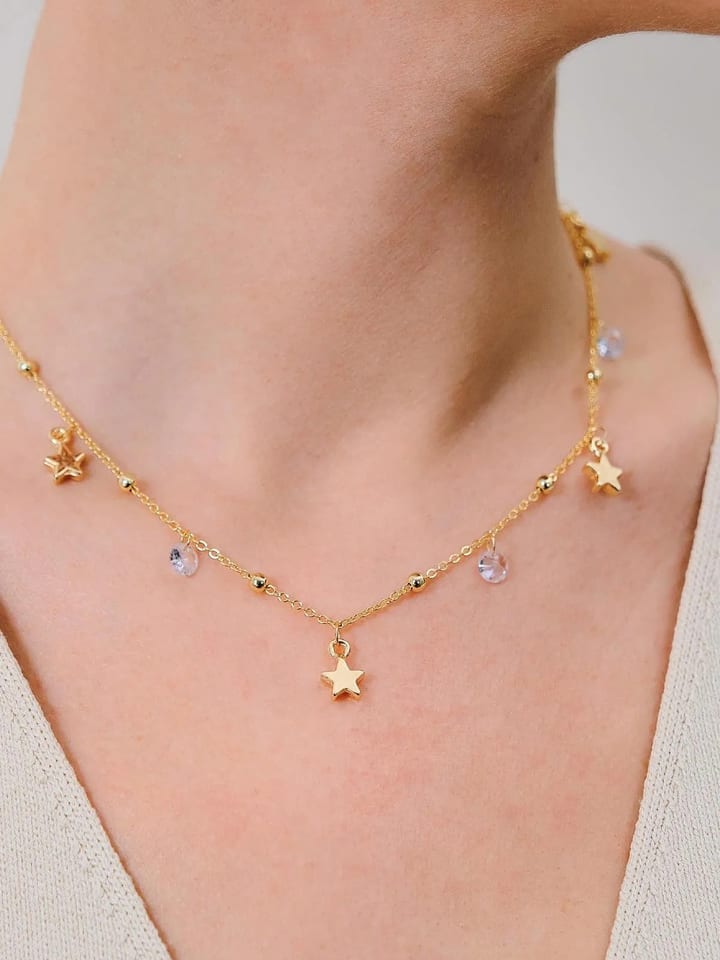 Lodie Silver Naszyjnik z elementami ozdobnymi - dł. 50 cm rozmiar: onesize